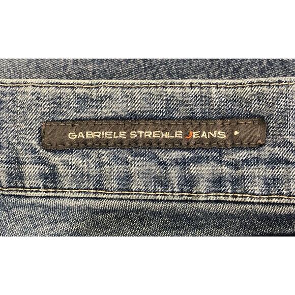 Gabriele Strehle Light Wash High Rise Blue Denim Straight Leg Jeans - Picture 4 of 8